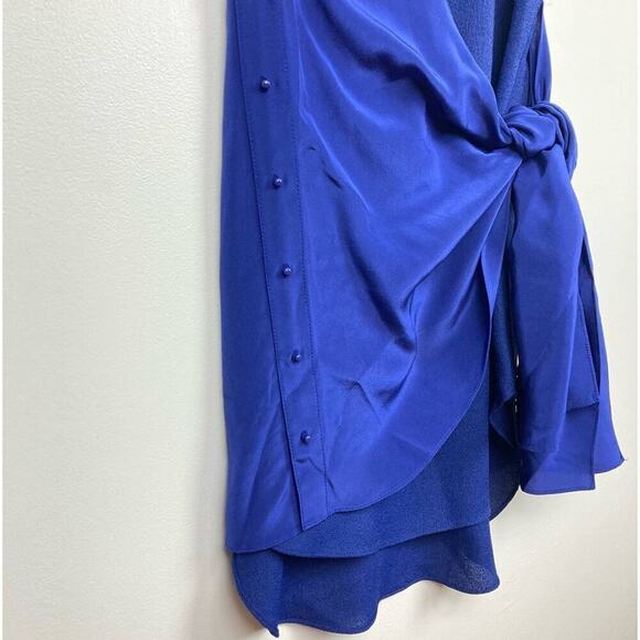 3.1 PHILLIP LIM Crepe Shirt Dress with Silk Front Wrap - Size 2 - Picture 9 of 15